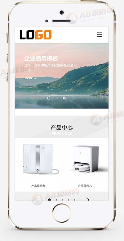 (自适应手机端)企业通用网站模板 电子产品网站源码下载